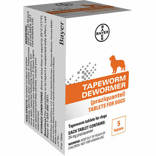 Elanco Dog Tapeworm Dewormer (Praziquantel Tablets)